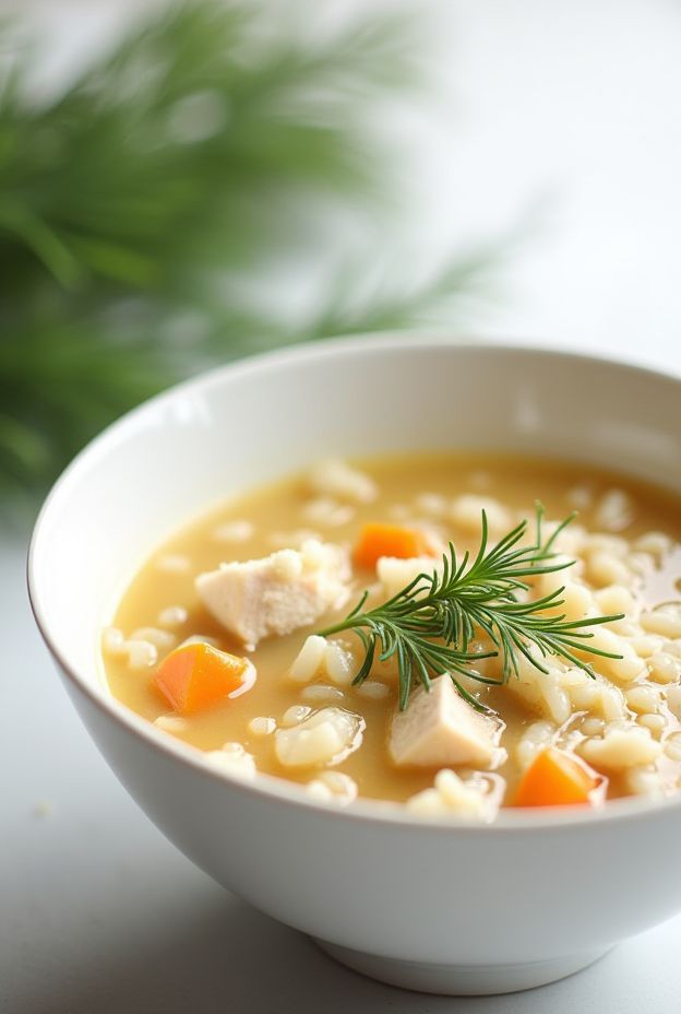 Nutritious crockpot chicken and cauliflower rice soup with vibrant carrots, perfect for a comforting meal.