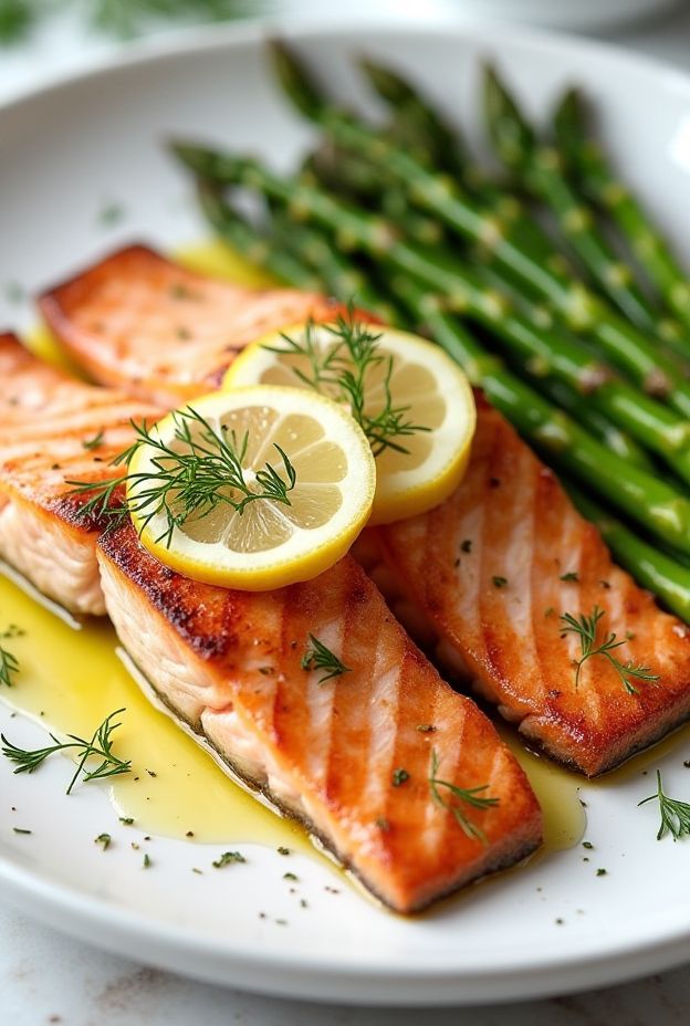 Herbed lemon salmon with asparagus