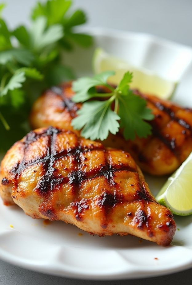 Zesty Lime & Cilantro Chicken recipe featuring grilled chicken with vibrant lime and cilantro garnish.