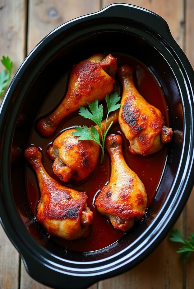 Tender Smoky Paprika Chicken Drumsticks slow-cooked with garlic, onions, and spices for a delicious family meal.