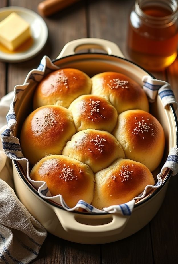 Soft and fluffy honey butter dinner rolls in a crockpot, perfect for any meal or occasion.
