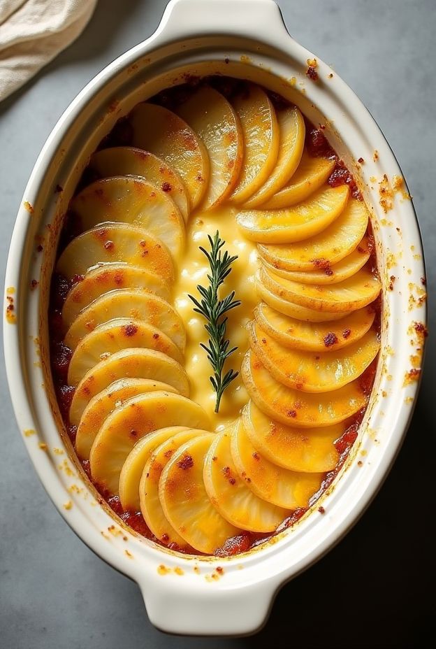 Scalloped potatoes au gratin